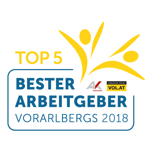Bester Arbeitgeber Vorarlbergs 2018 - Top 5 - Beste Unternehmenskultur